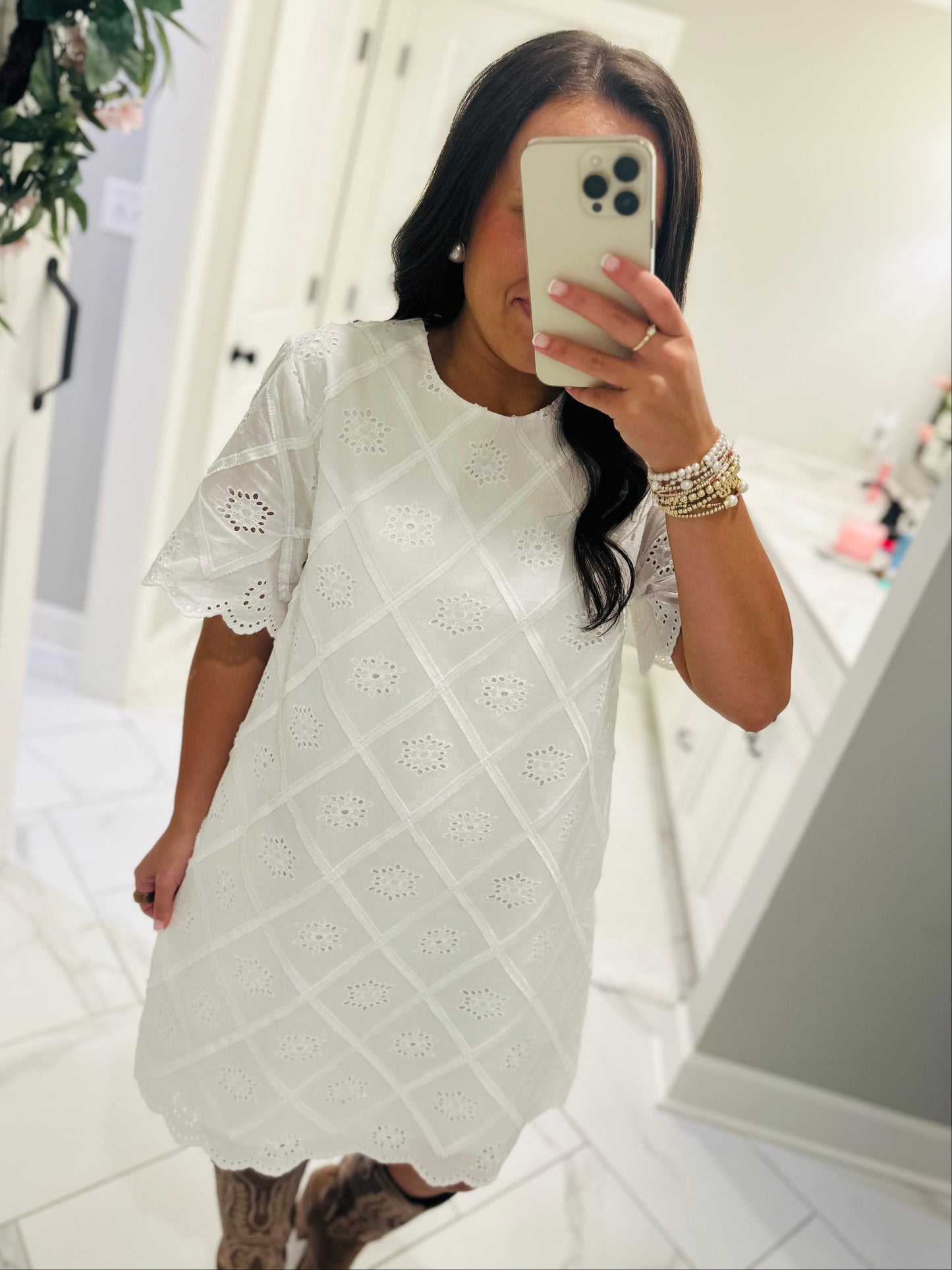 The Taylor White Eyelet Dress
