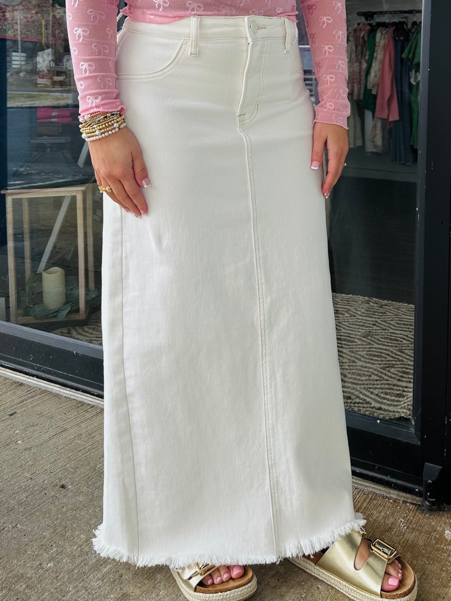 The Cream High Rise Maxi Skirt