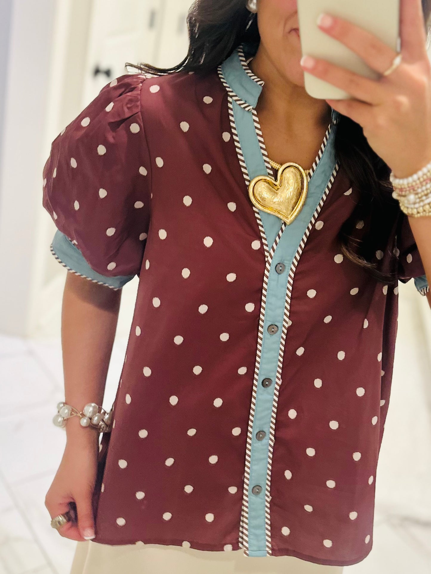 The Abbie Brown Polka Dot Top