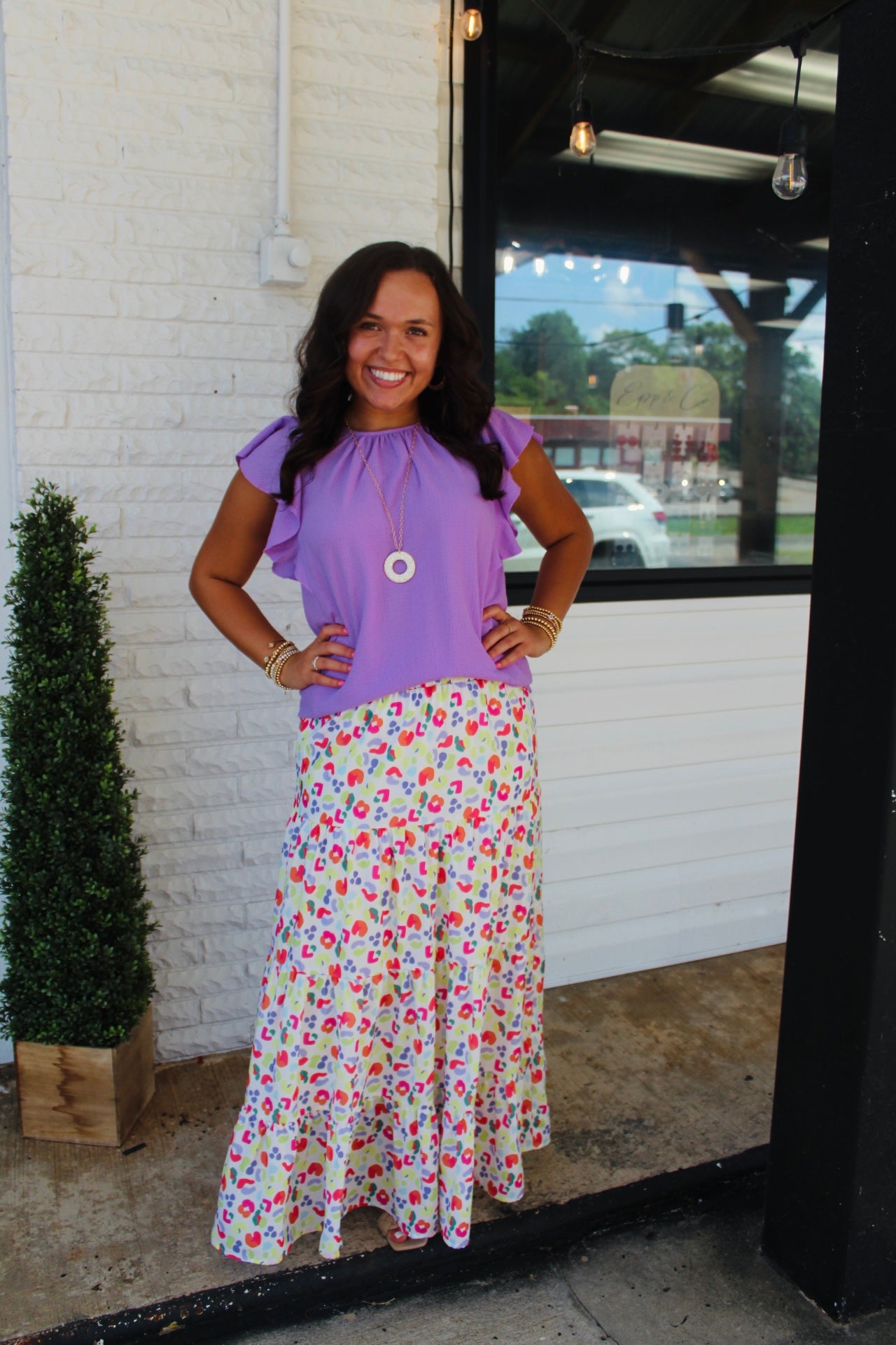 The Molly Leopard Print Maxi Skirt