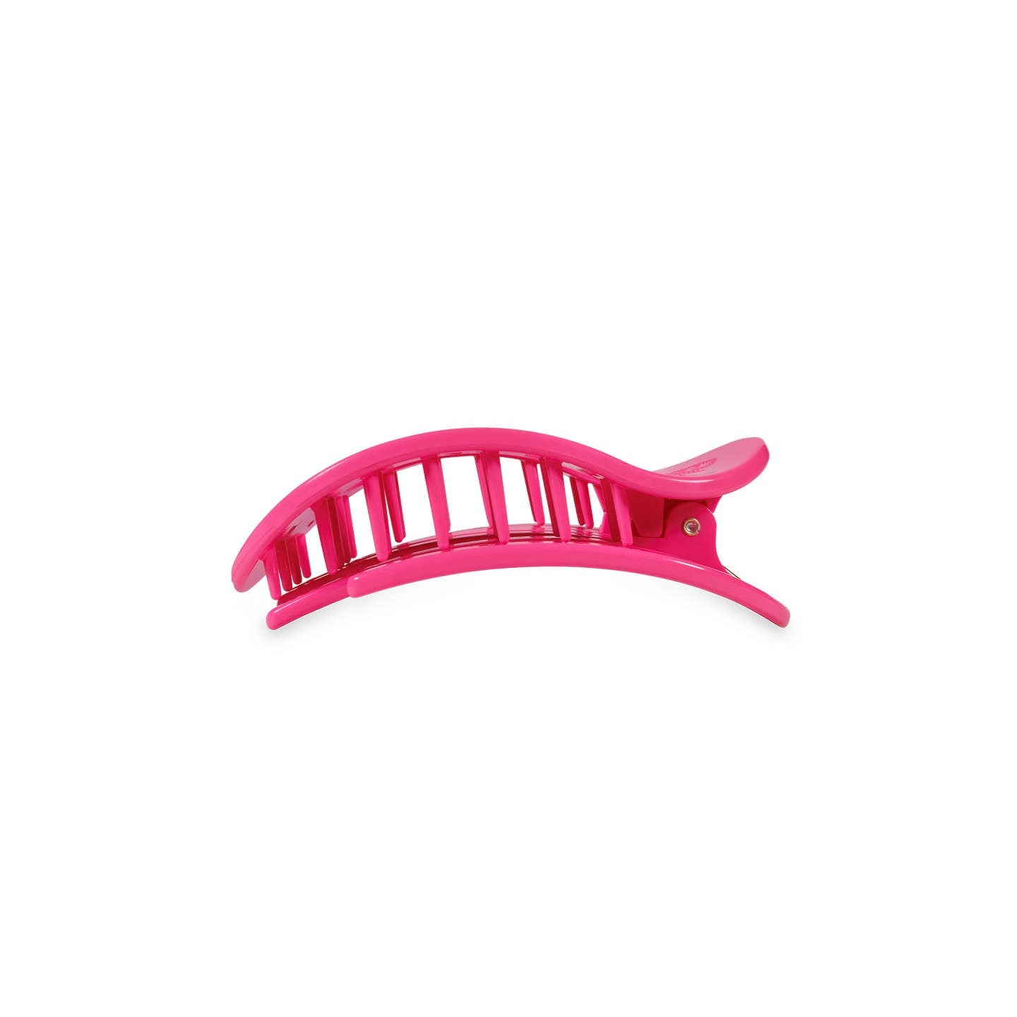 Tropical Punch Hot Pink Round Flat Hair Clip