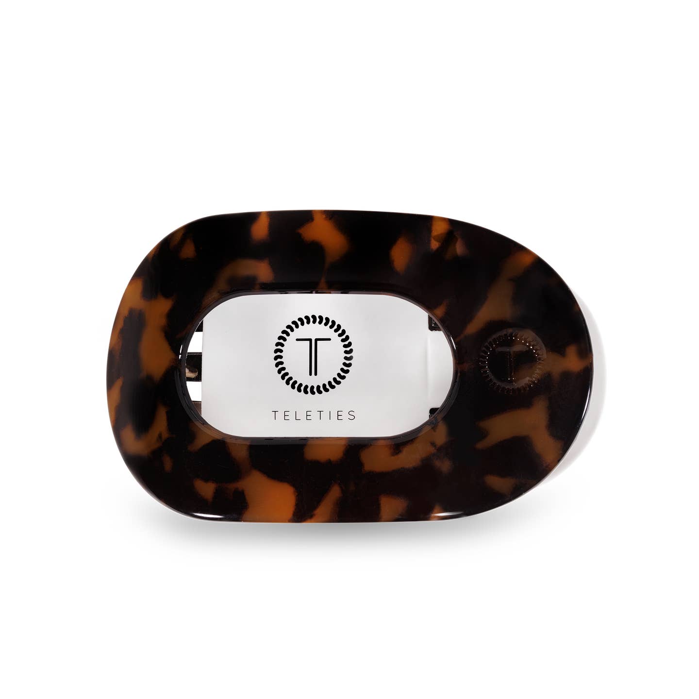 Tortoise Round Flat Hair Clip