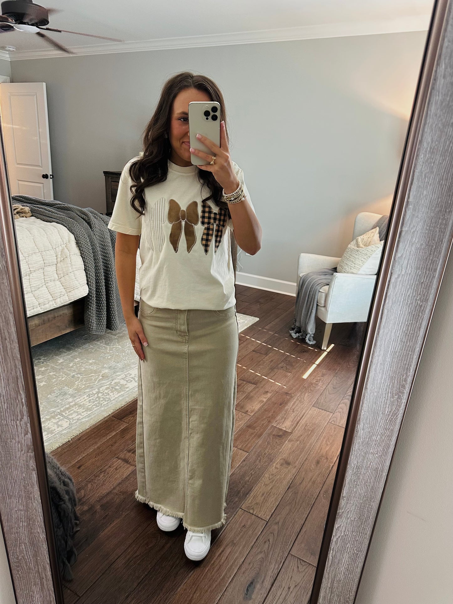 The High Rise Sand Maxi Skirt
