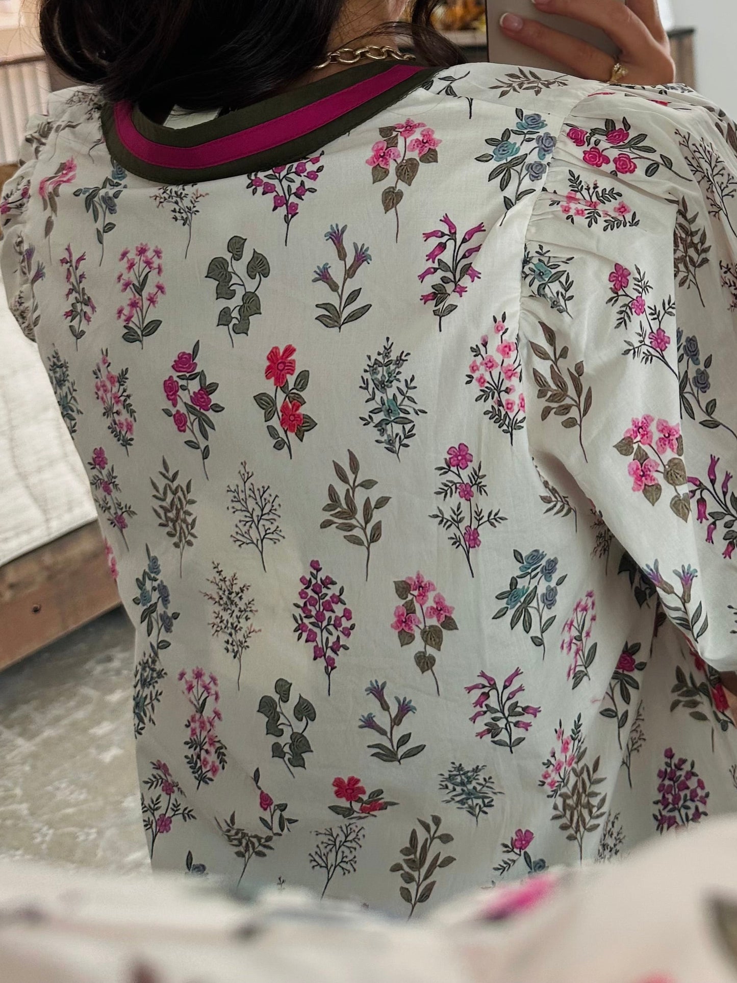 The Bree Floral Puff Sleeve Top