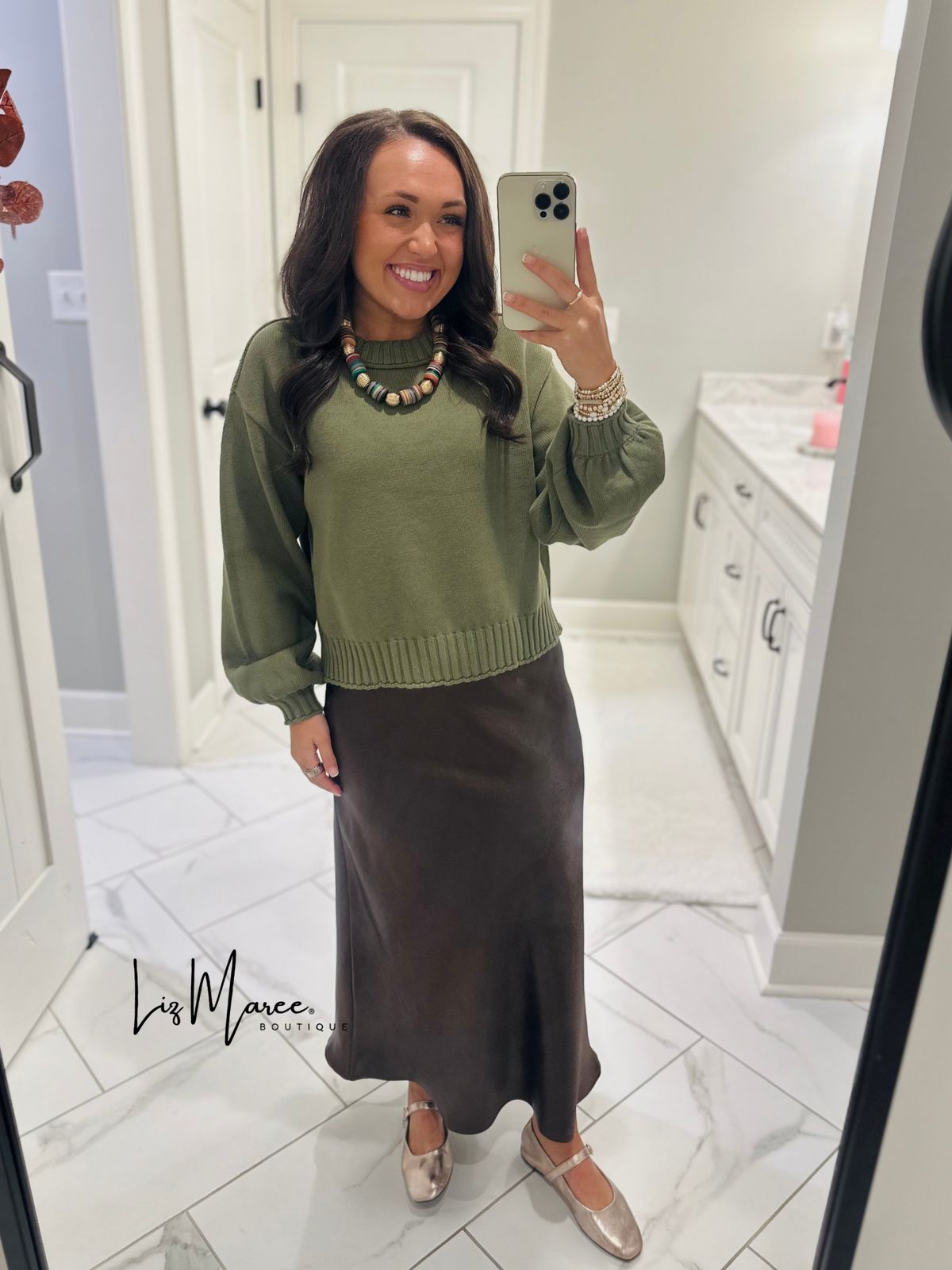 The Lydia Olive Green Sweater
