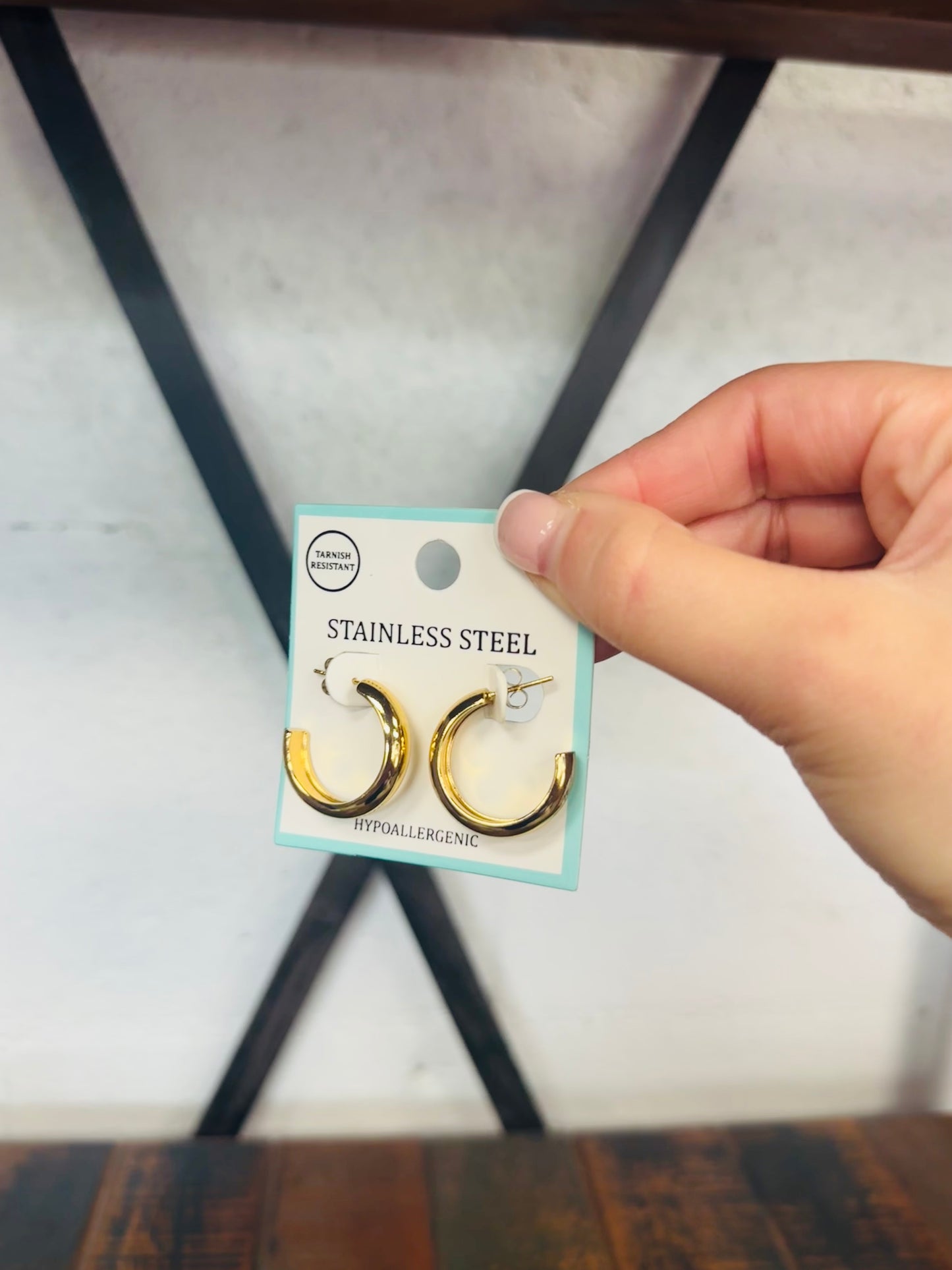 25mm Gold Stainless Steel Hoop