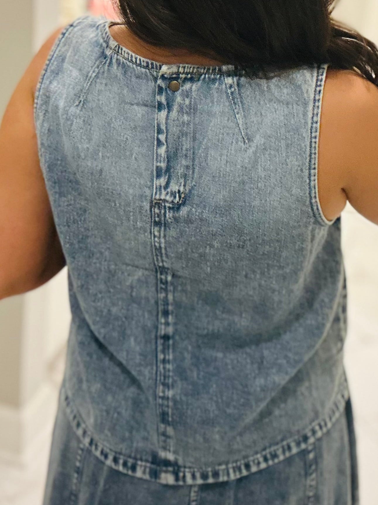 The Sadie Rae Denim Top + Skirt Set