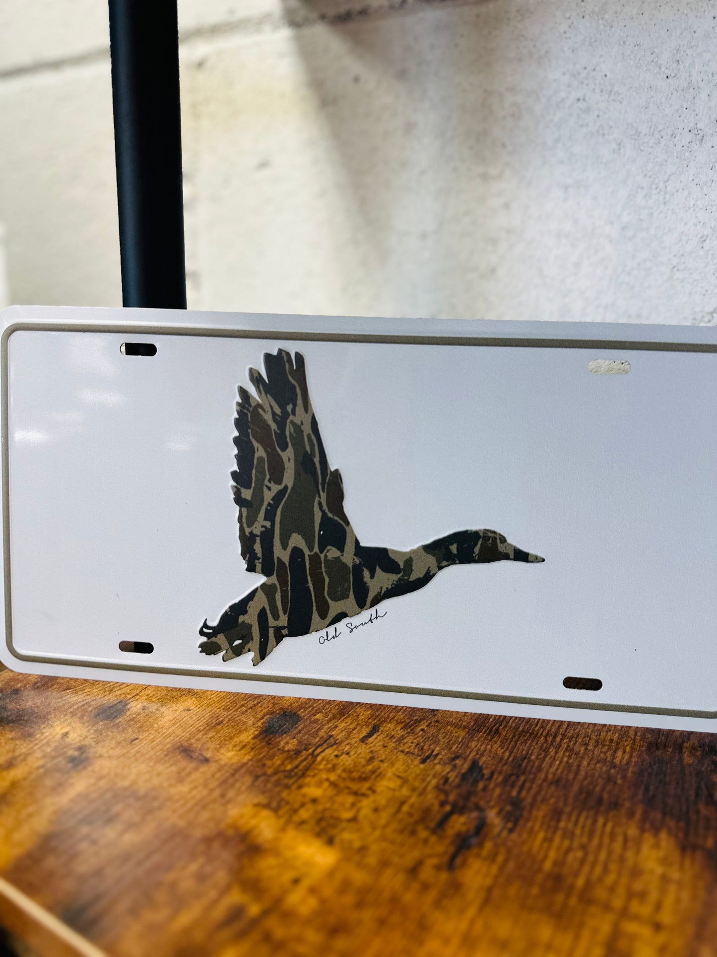 Duck Wings Thicket Camo - License Plate