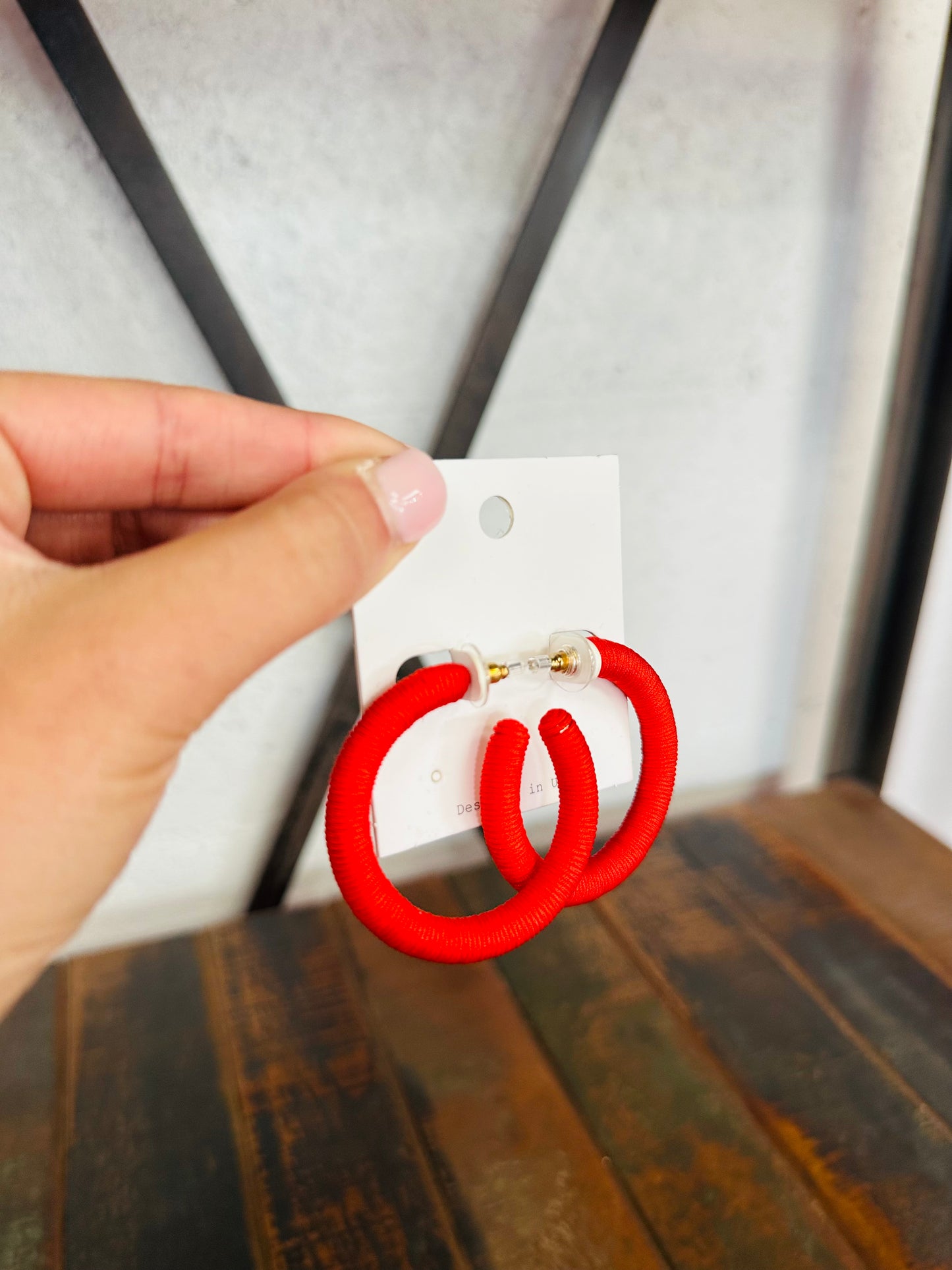 Red Thread Hoops