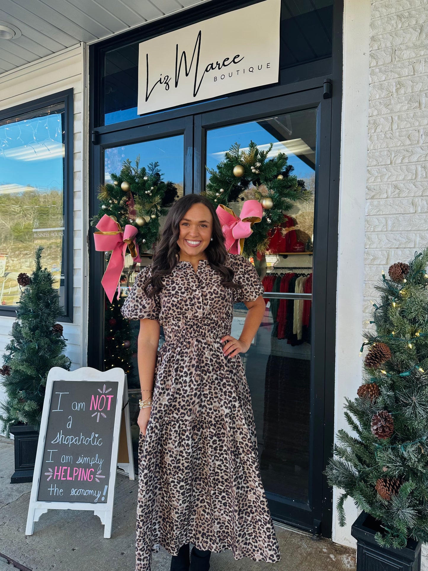 The Baylor Leopard Print Tiered Midi Dress