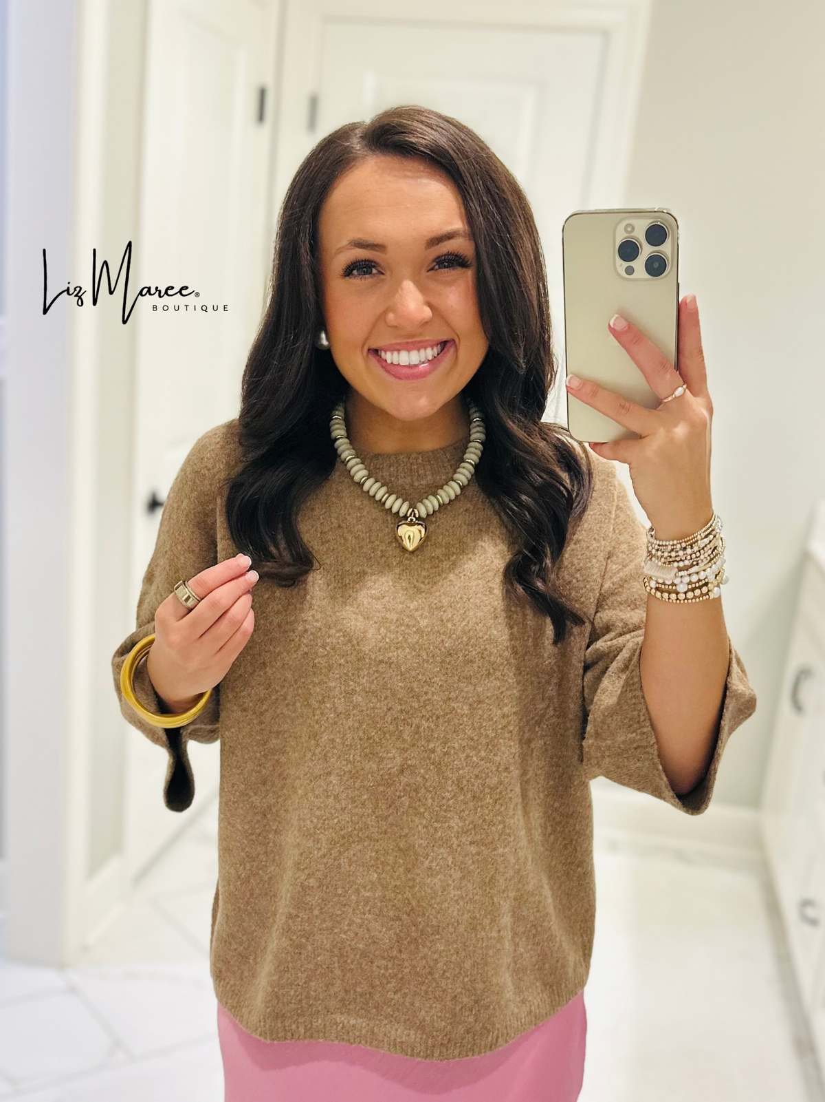 The Harlow Camel Sweater Top