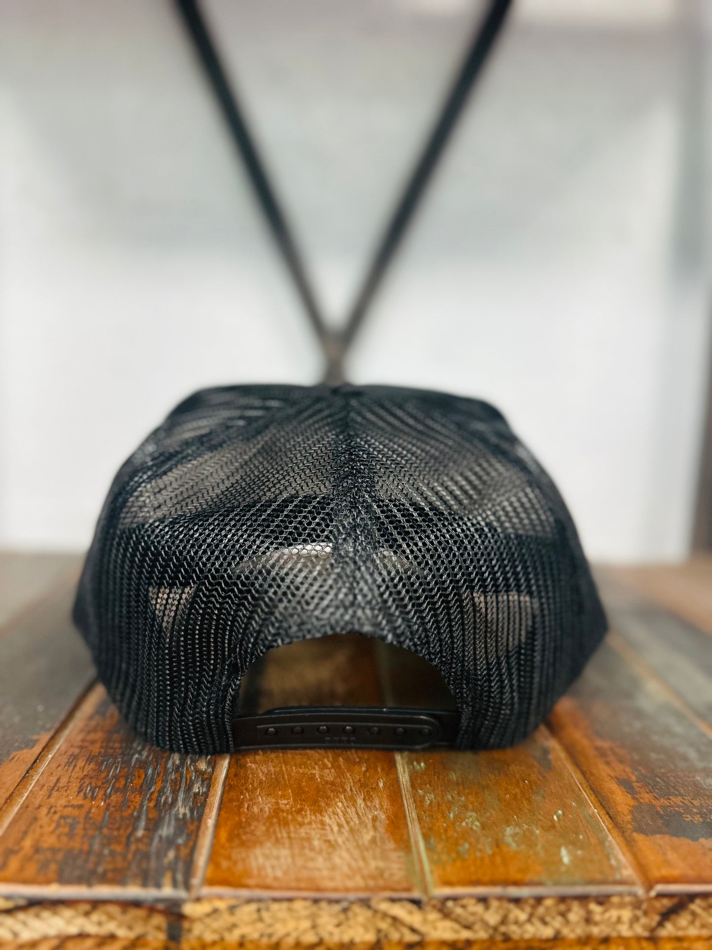 Black & Turquoise Feather + Turquoise Stone Trucker Hat
