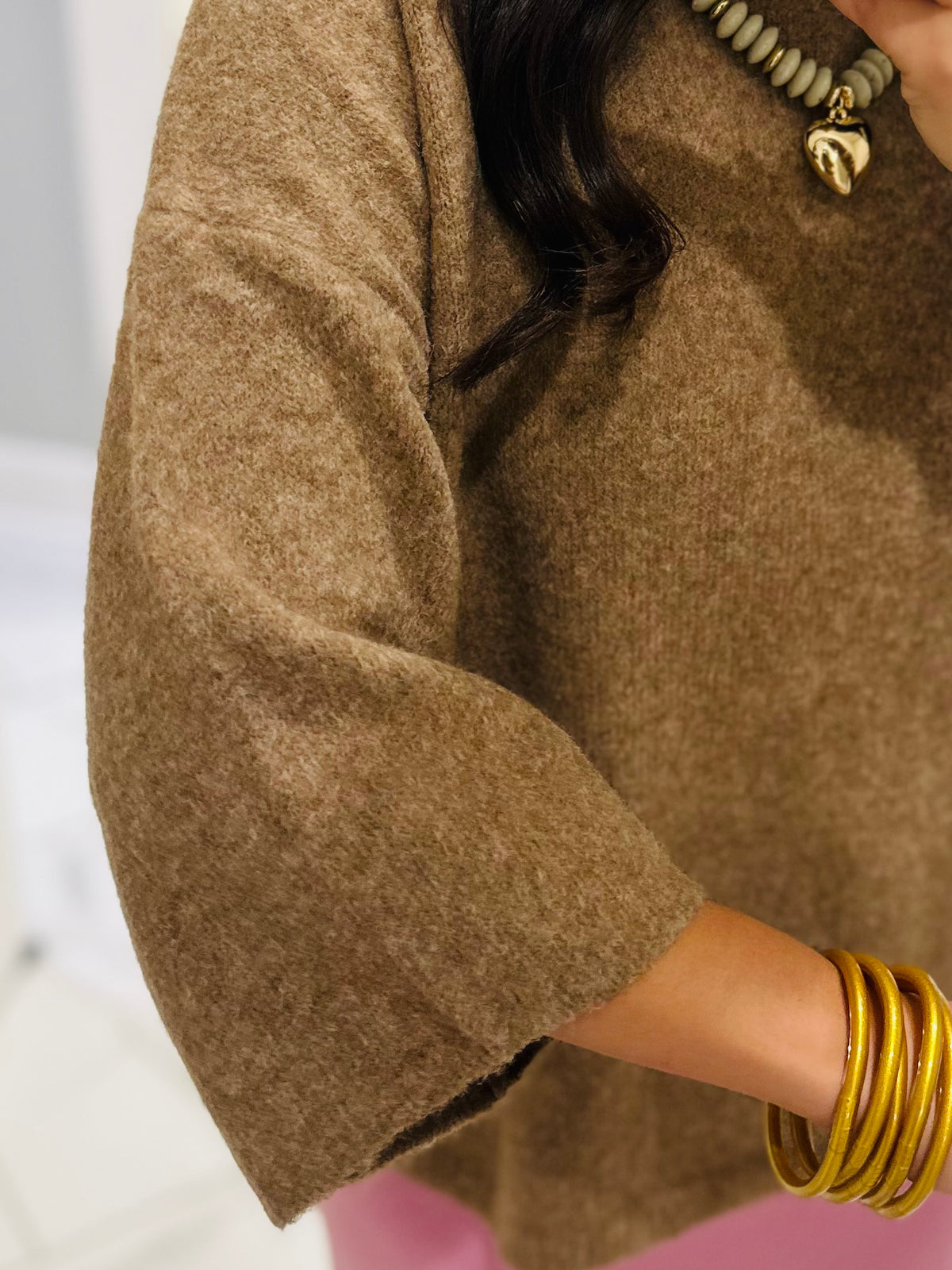 The Harlow Camel Sweater Top
