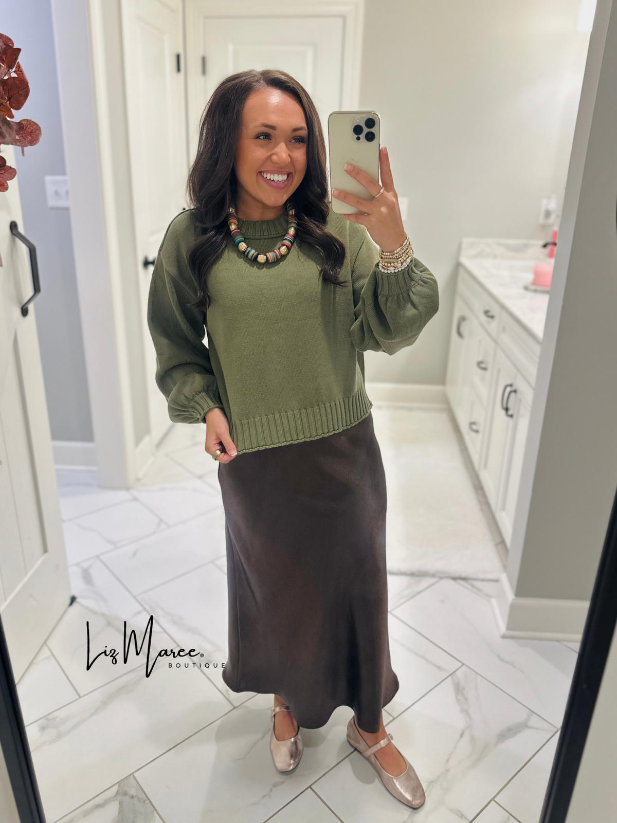 The Lydia Olive Green Sweater