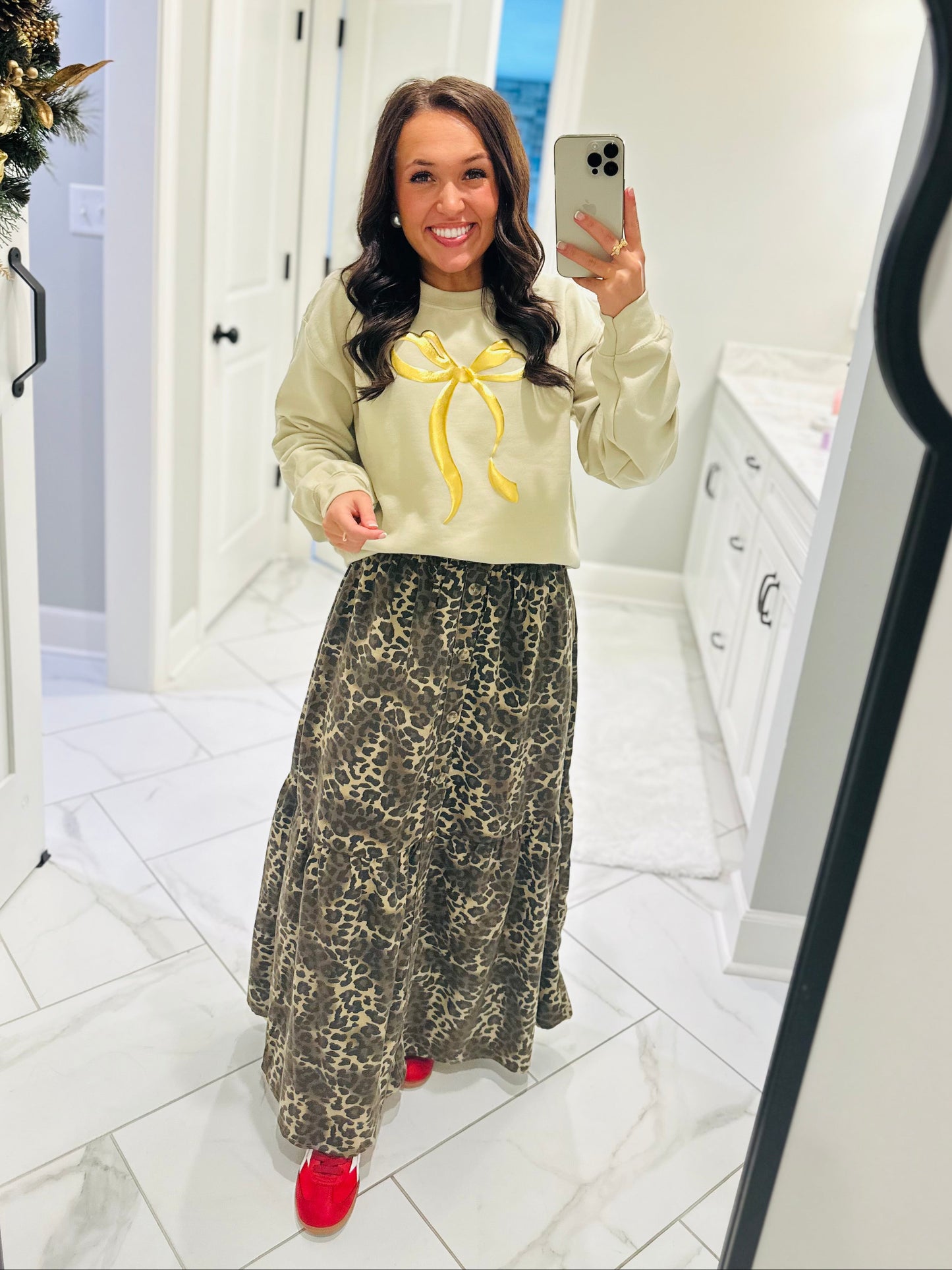 The Gold Girly Bow Sweatshirt