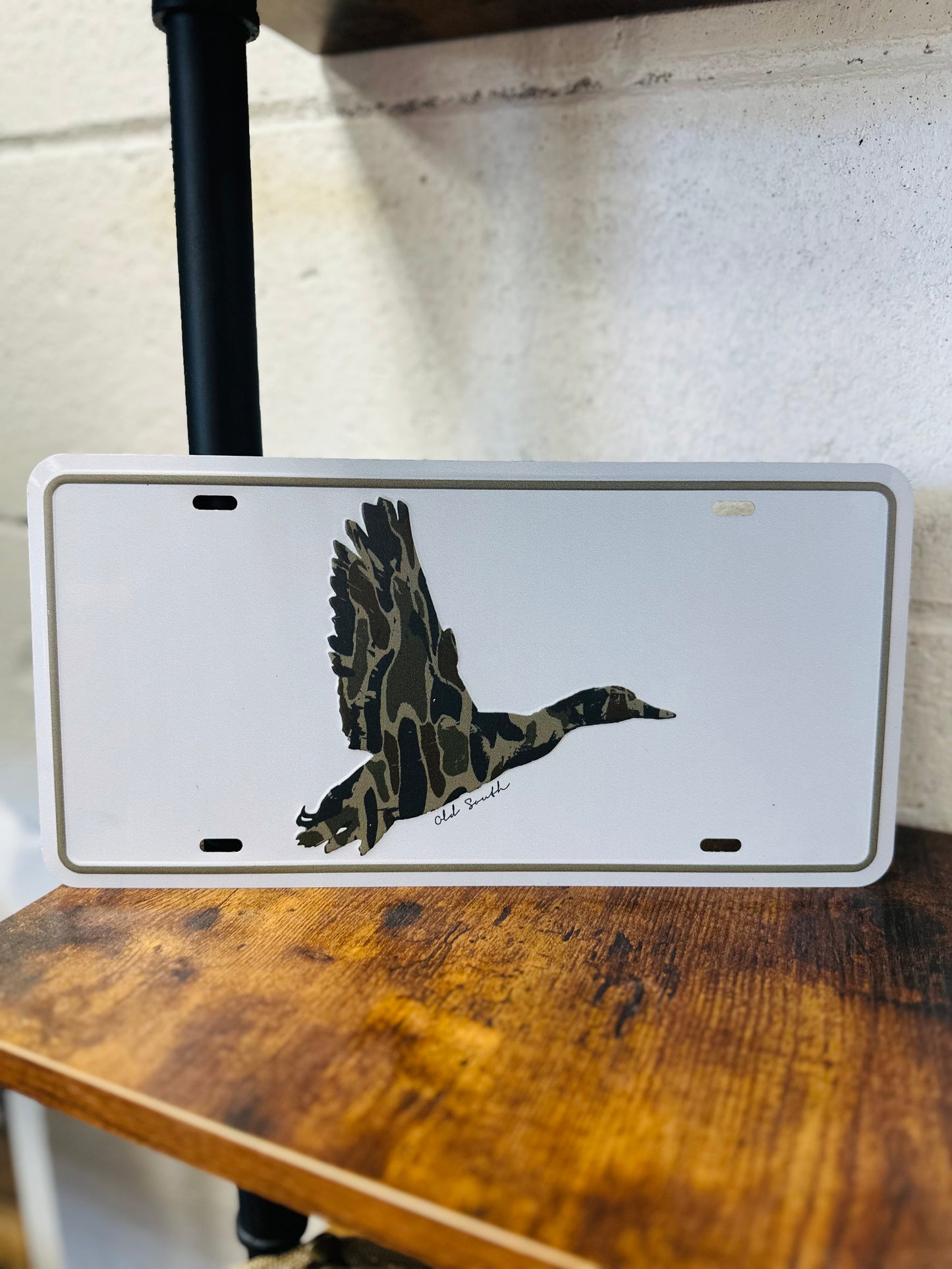 Duck Wings Thicket Camo - License Plate