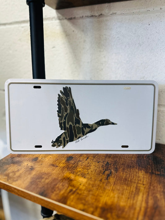 Duck Wings Thicket Camo - License Plate