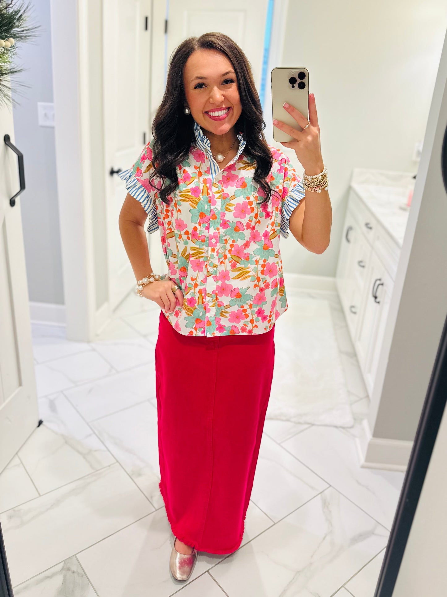 The Julie Floral Blossoms Top