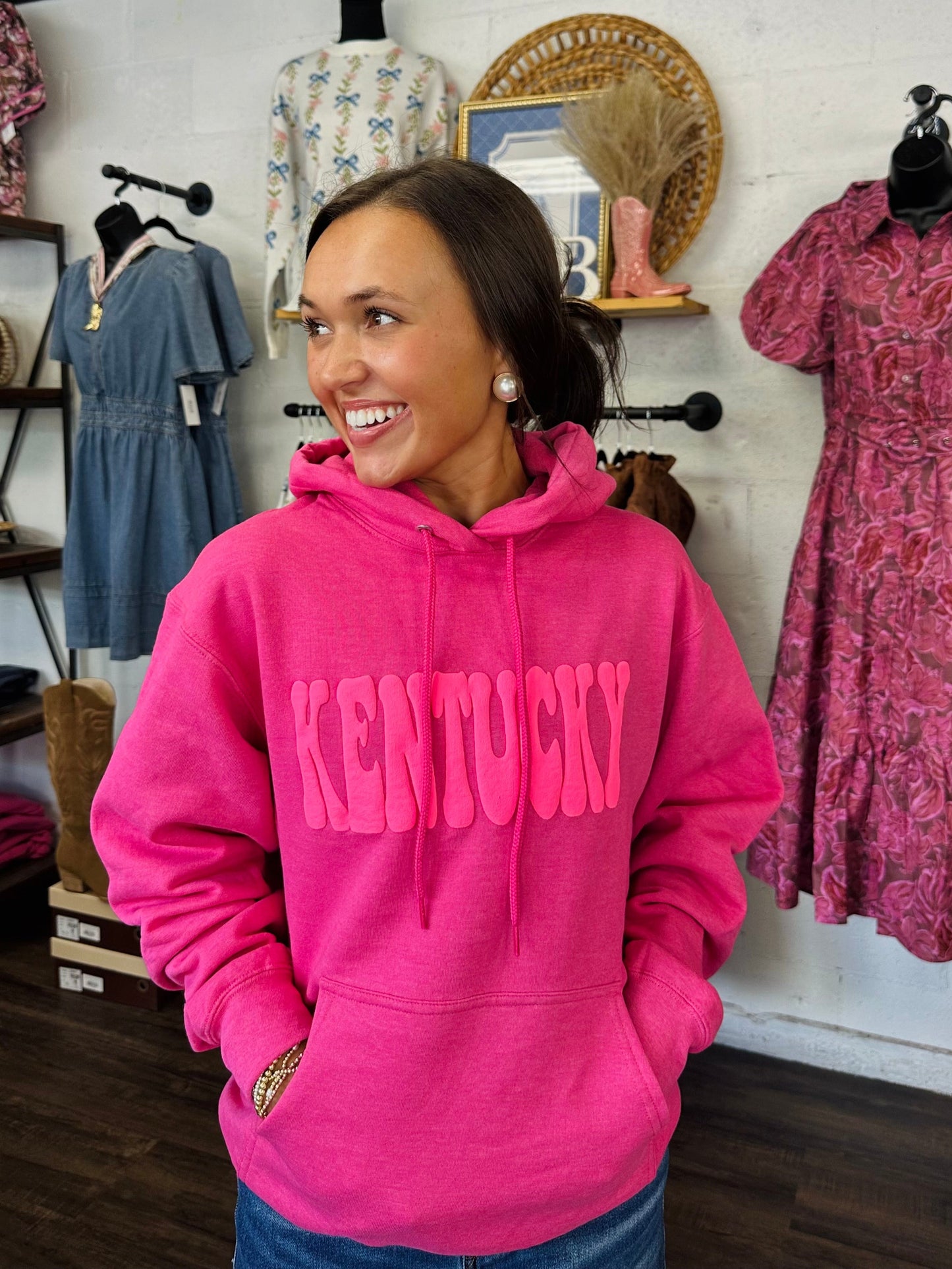 The Kentucky Puff Hot Pink Hoodie