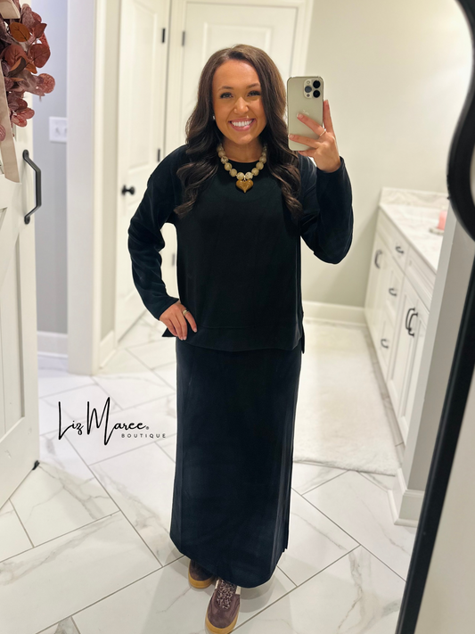The Rheanne Black 2 Piece Dress Set