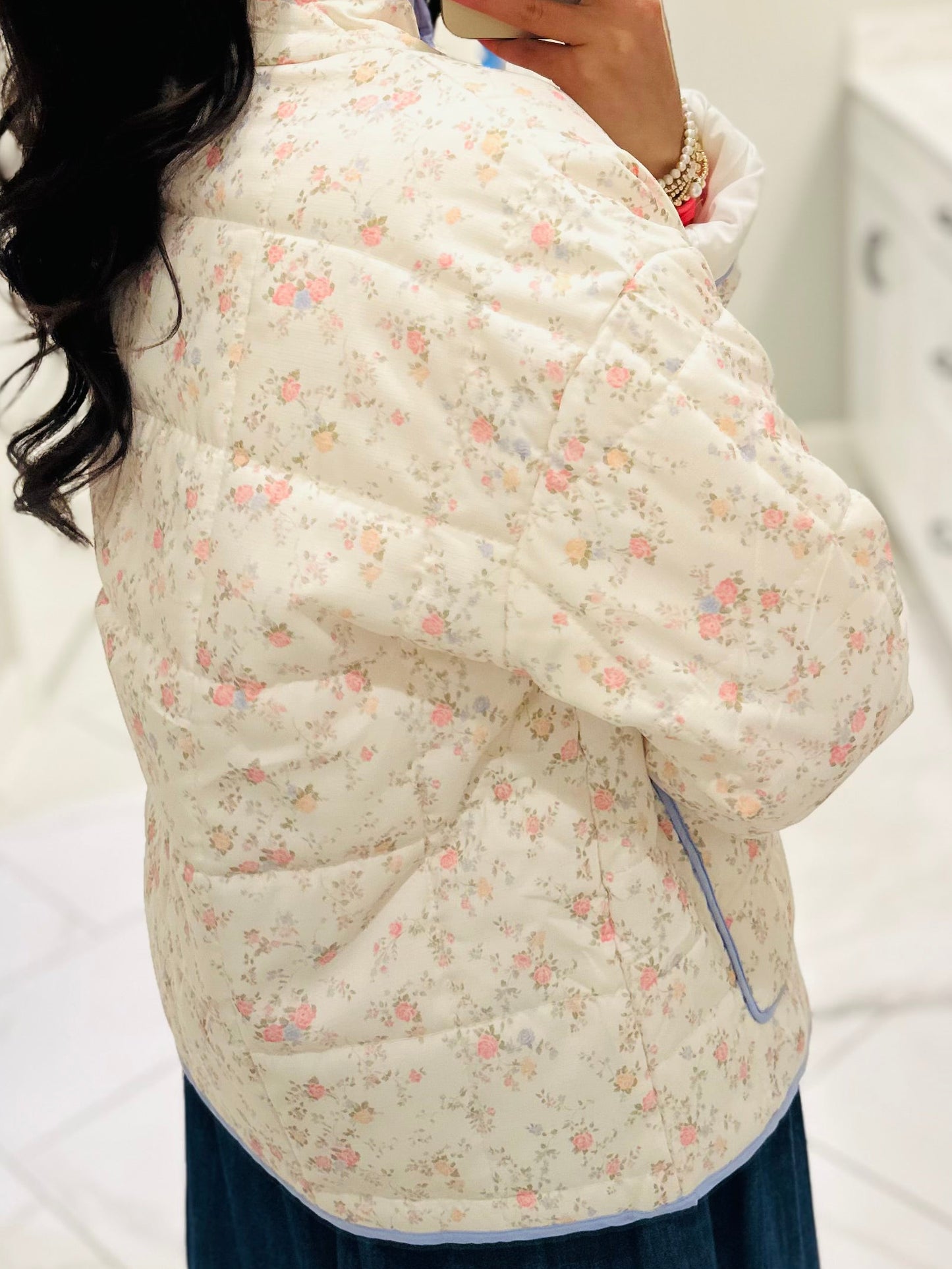 The Eloise Floral Quilted Jacket