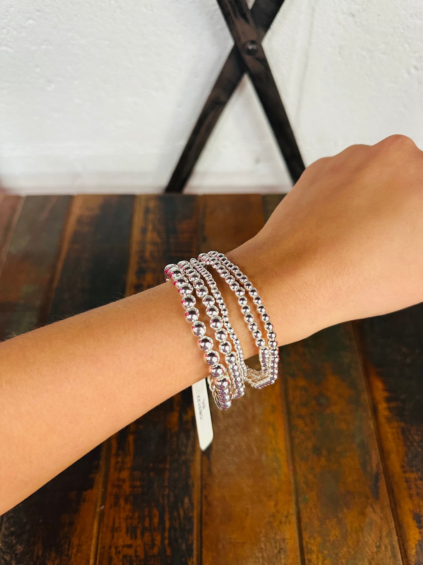 Everyday Silver Ball Bracelet Set
