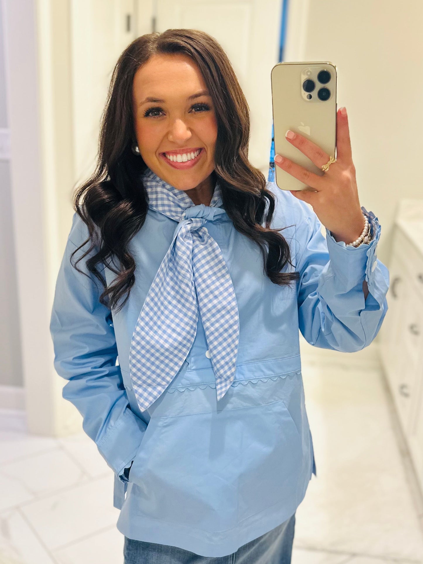 The Morganne Light Blue Windbreaker