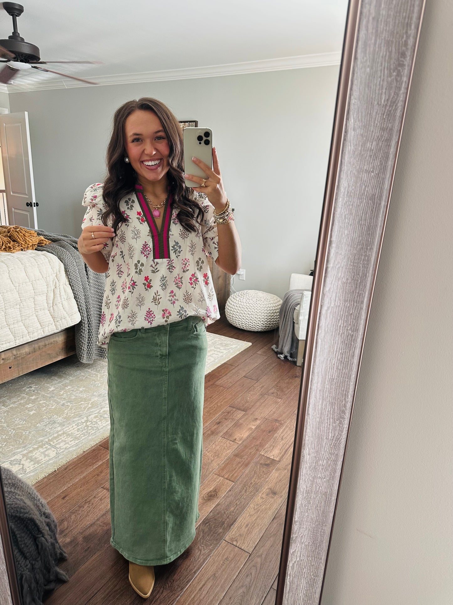 The Bree Floral Puff Sleeve Top