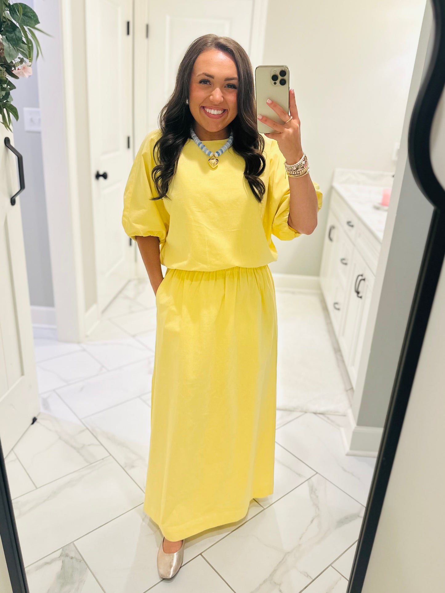 The Daisy Yellow Knit Top + Skirt Set