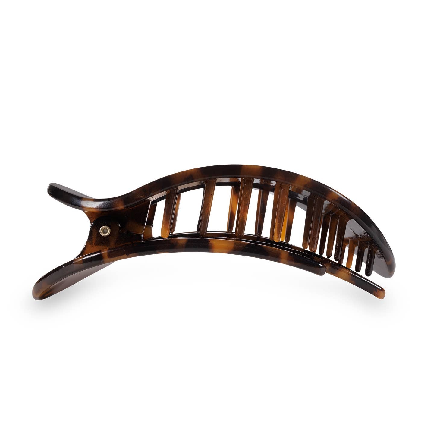 Tortoise Round Flat Hair Clip