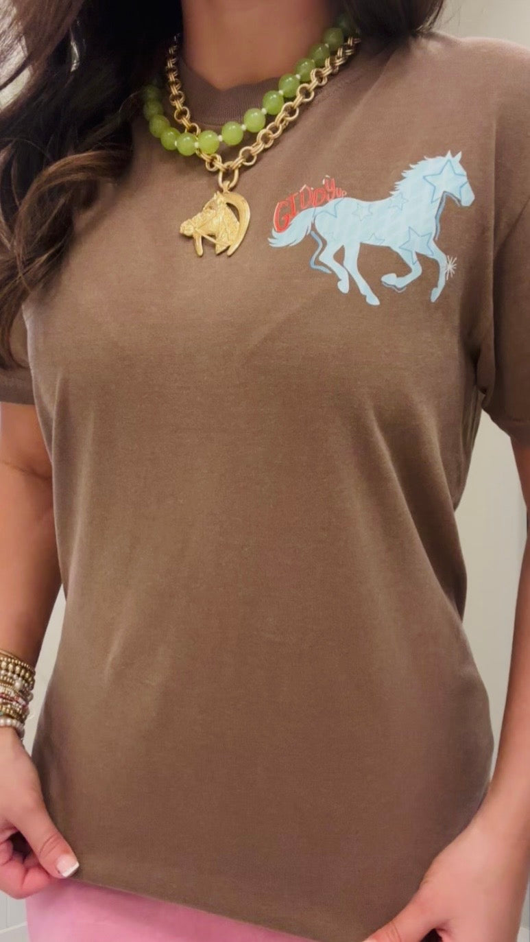 The Brown Howdy Yeehaw Giddy Up Tee