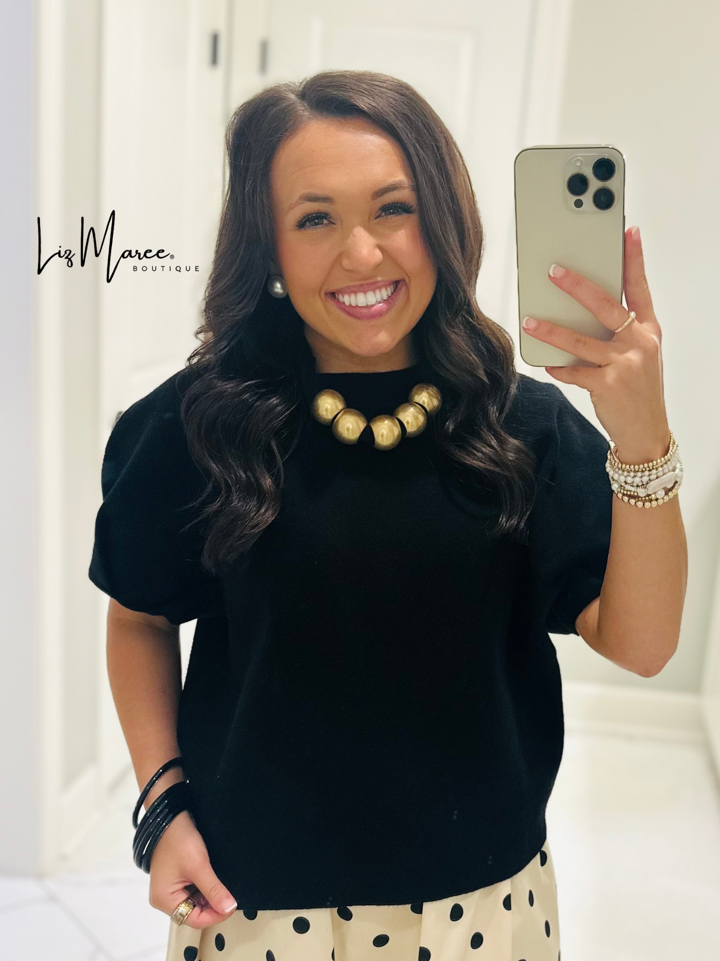 The Melanie Black Sweater Top