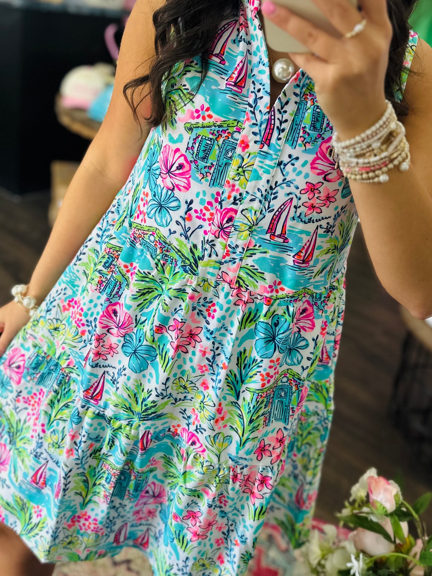 The Skye White Coastal Tiered Sleeveless Dress