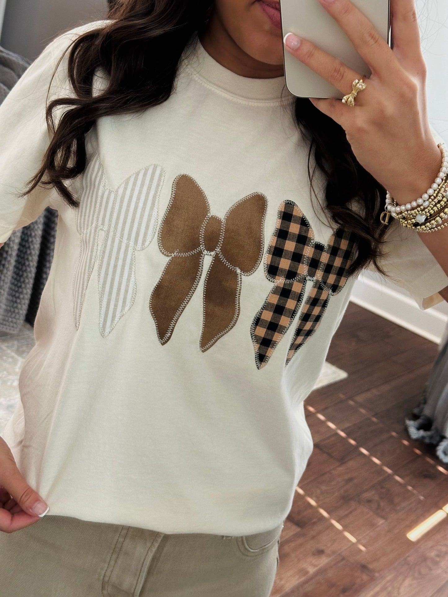The Brown Bow Coquette Embroidered Tee