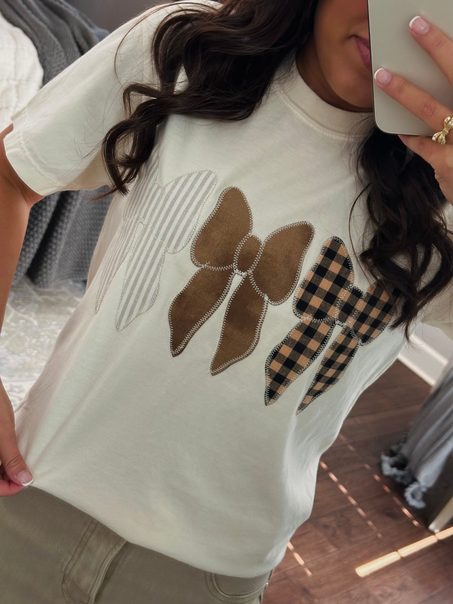 The Brown Bow Coquette Embroidered Tee