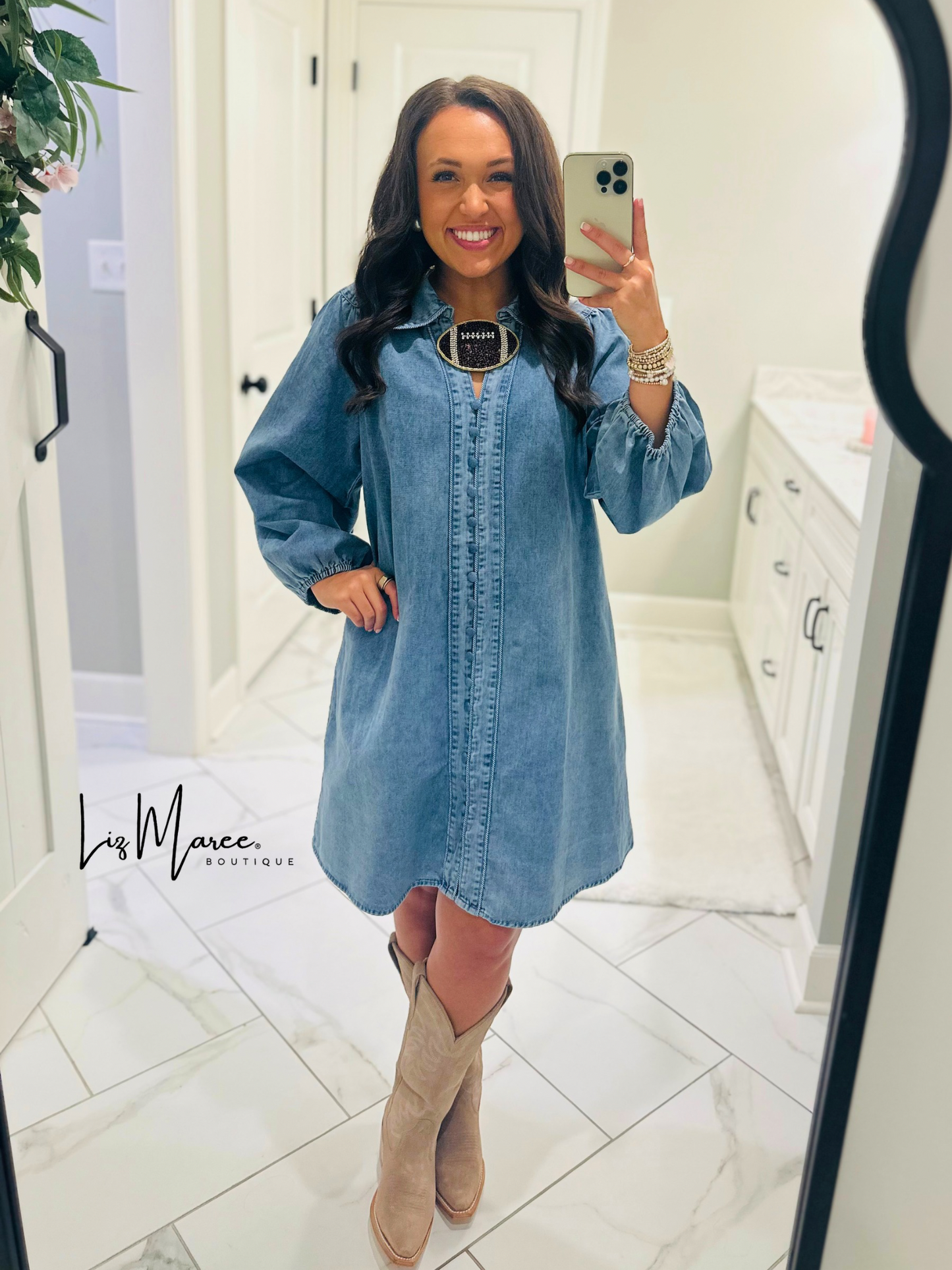The Drew Button Down Denim Dress