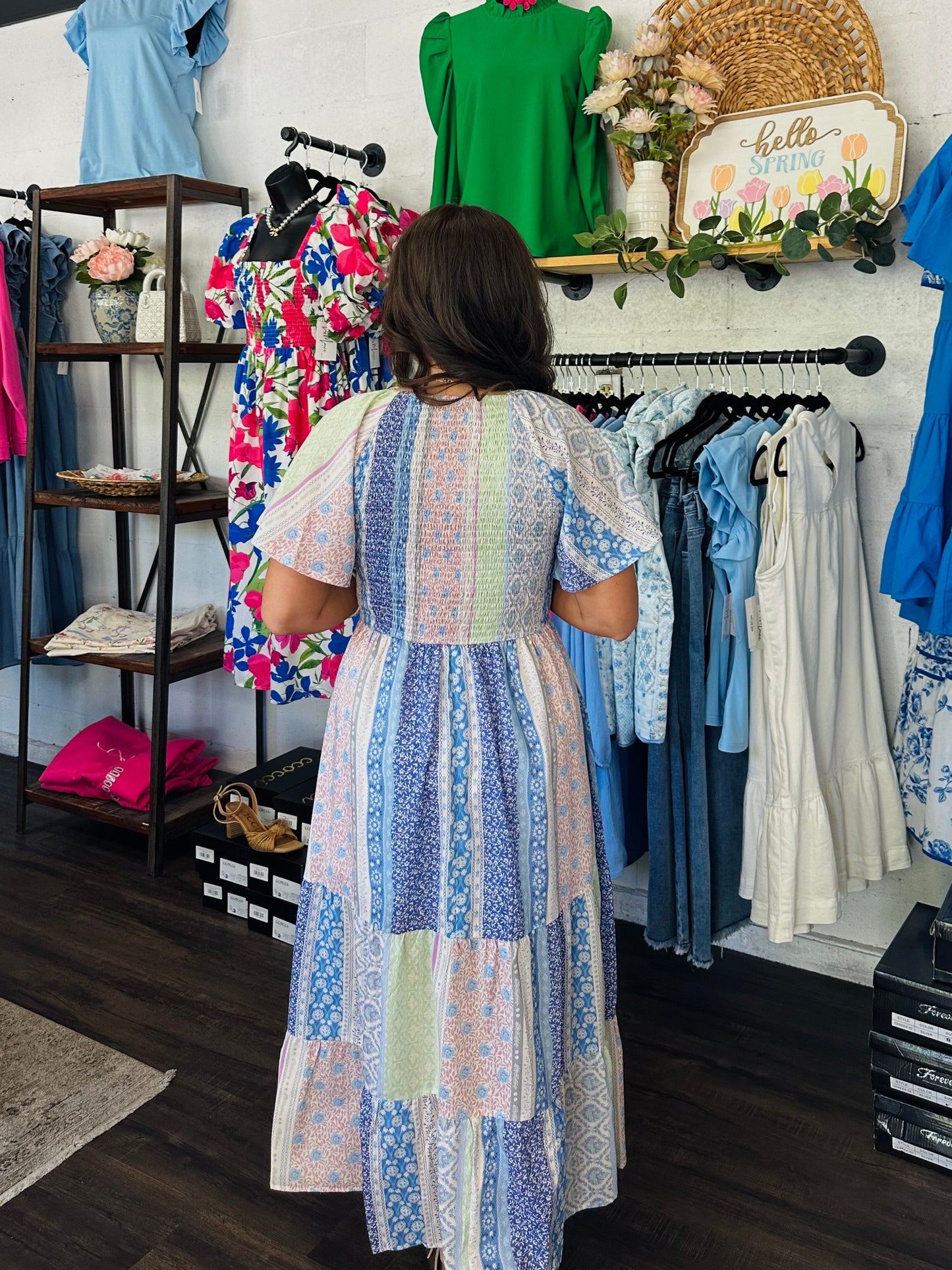 The Sonny Patchwork Midi Dress