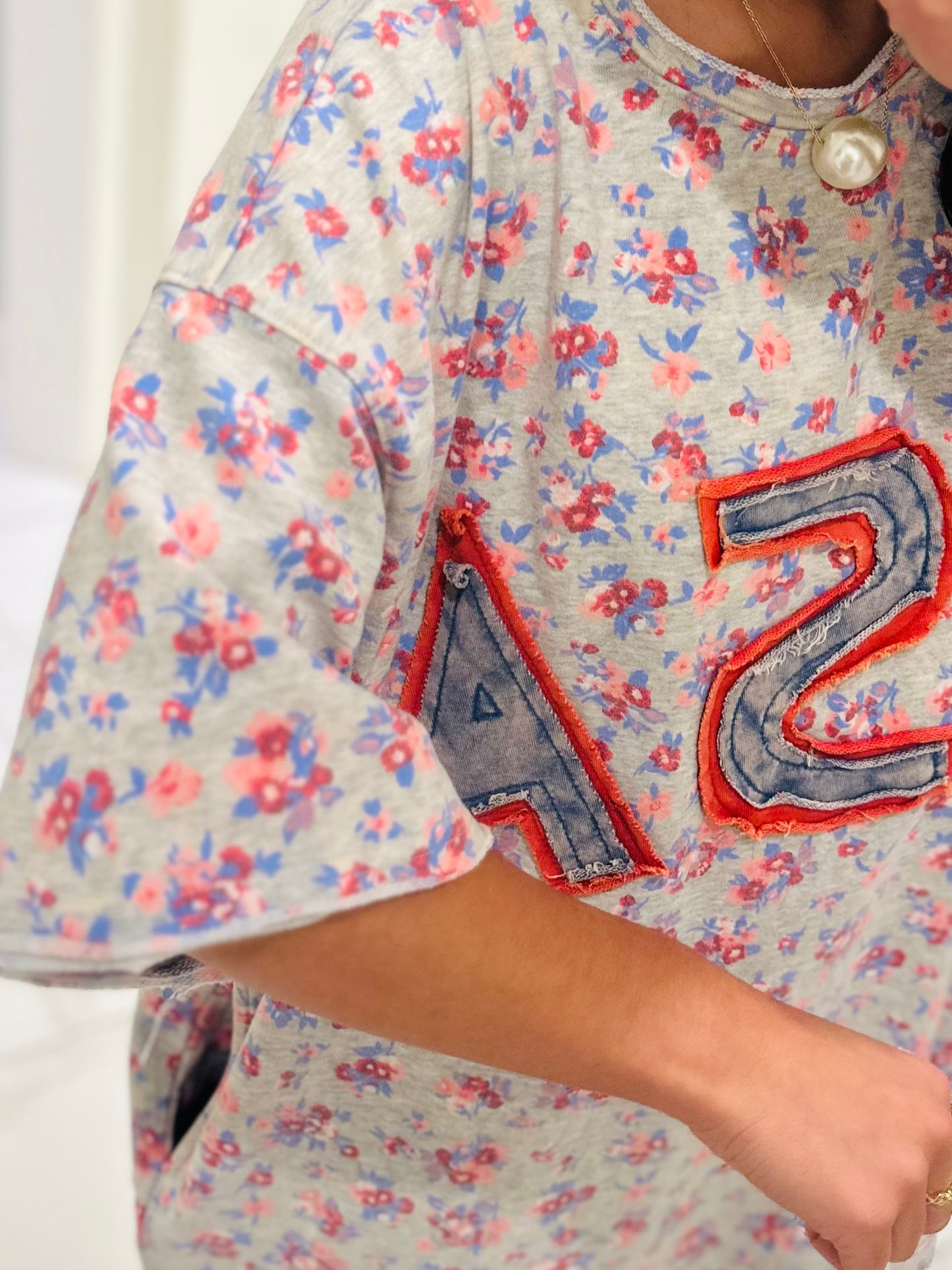 The Made in the USA Letter Patch Floral Dress