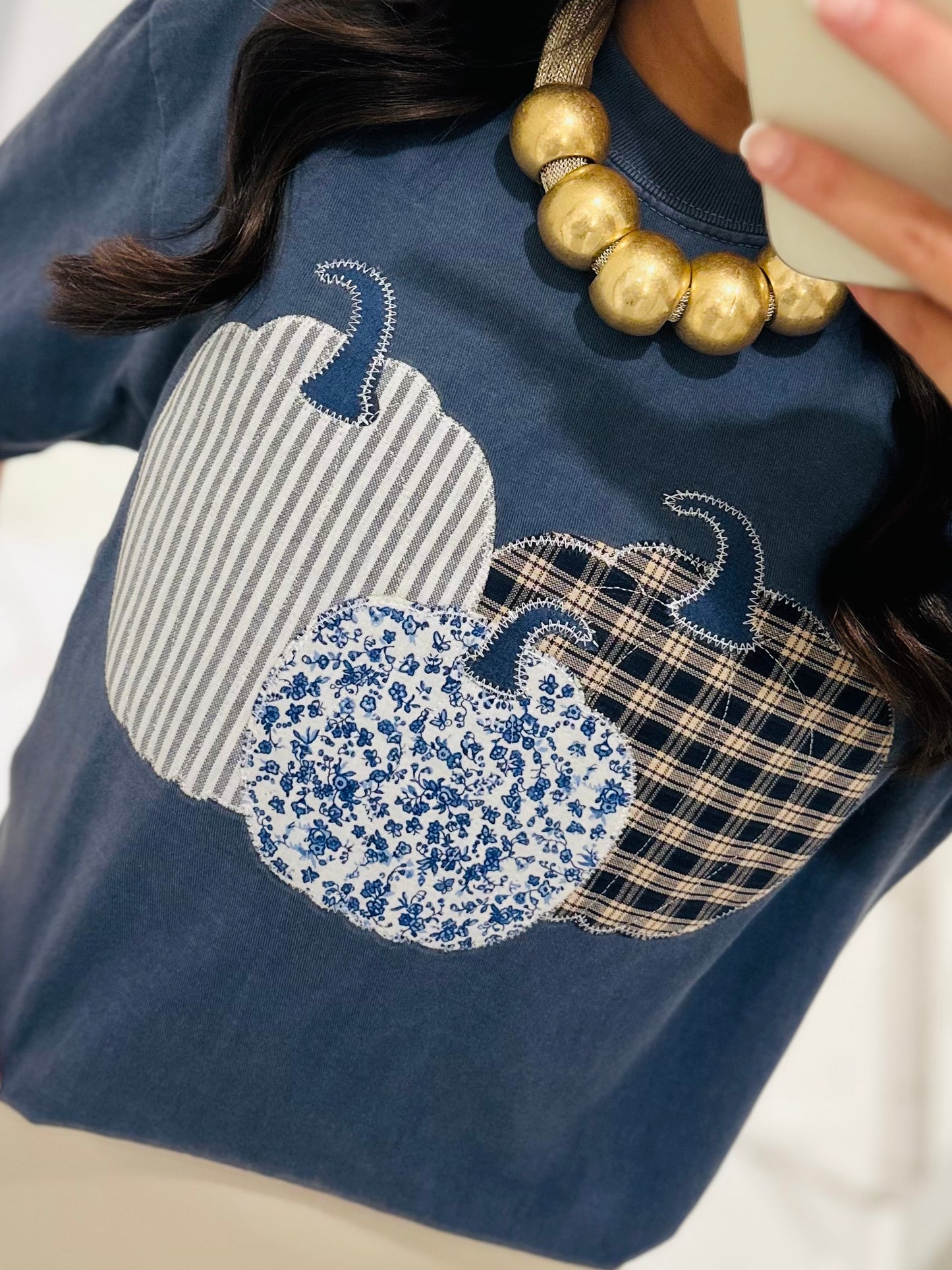 The Pumpkin Trio Embroidered Tee