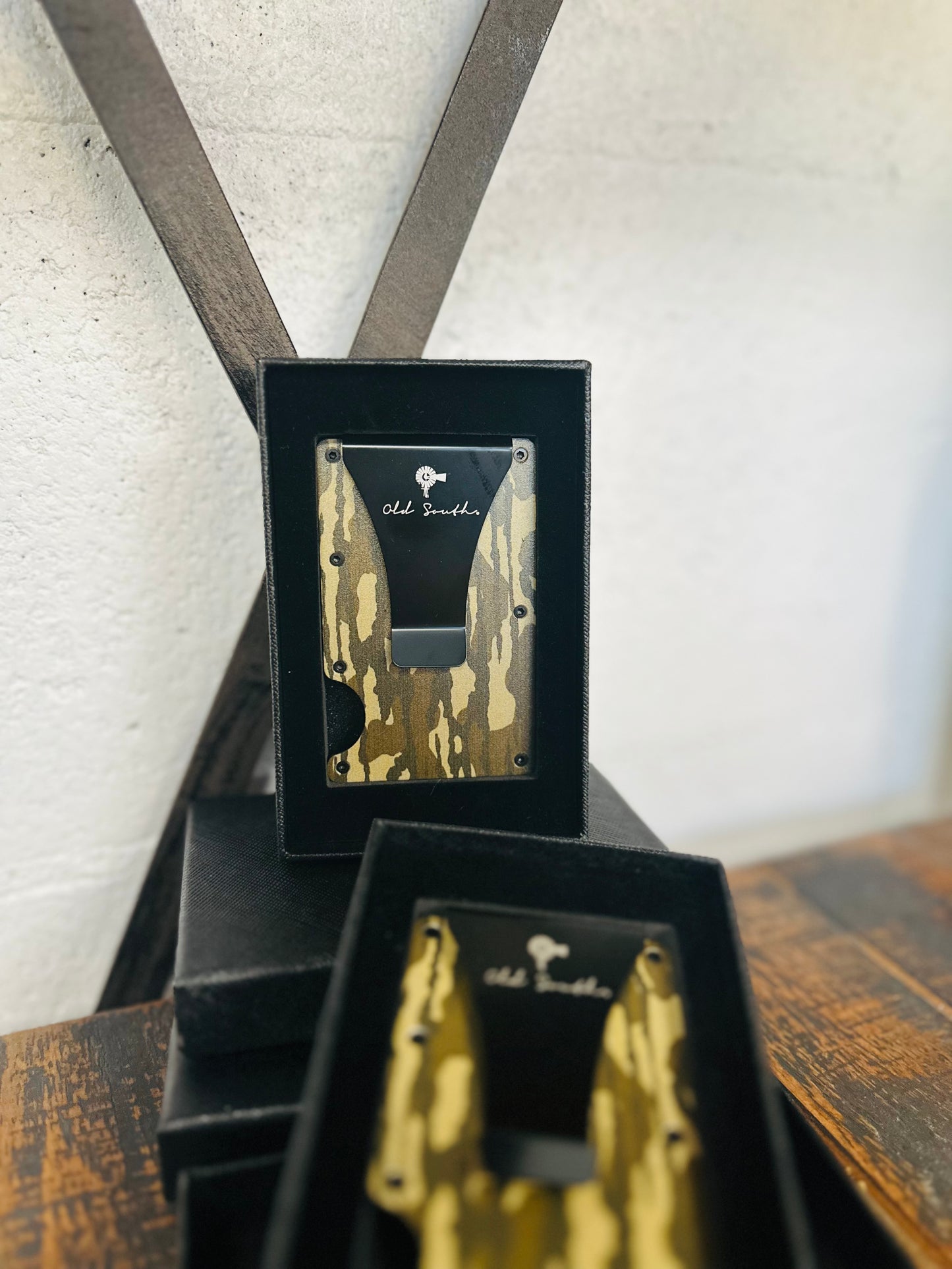 Thicket Camo Grit Aluminum Slim Wallet with Money Clip