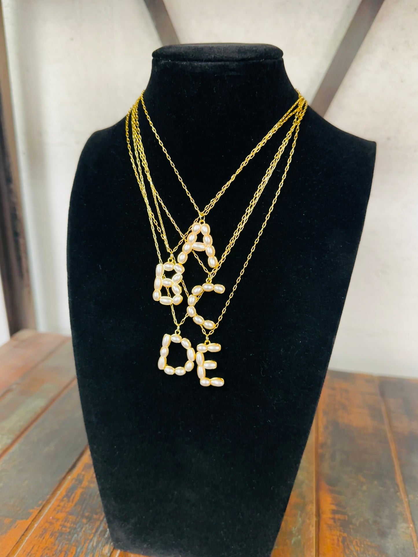 The Pearl Initial Pendant Necklace