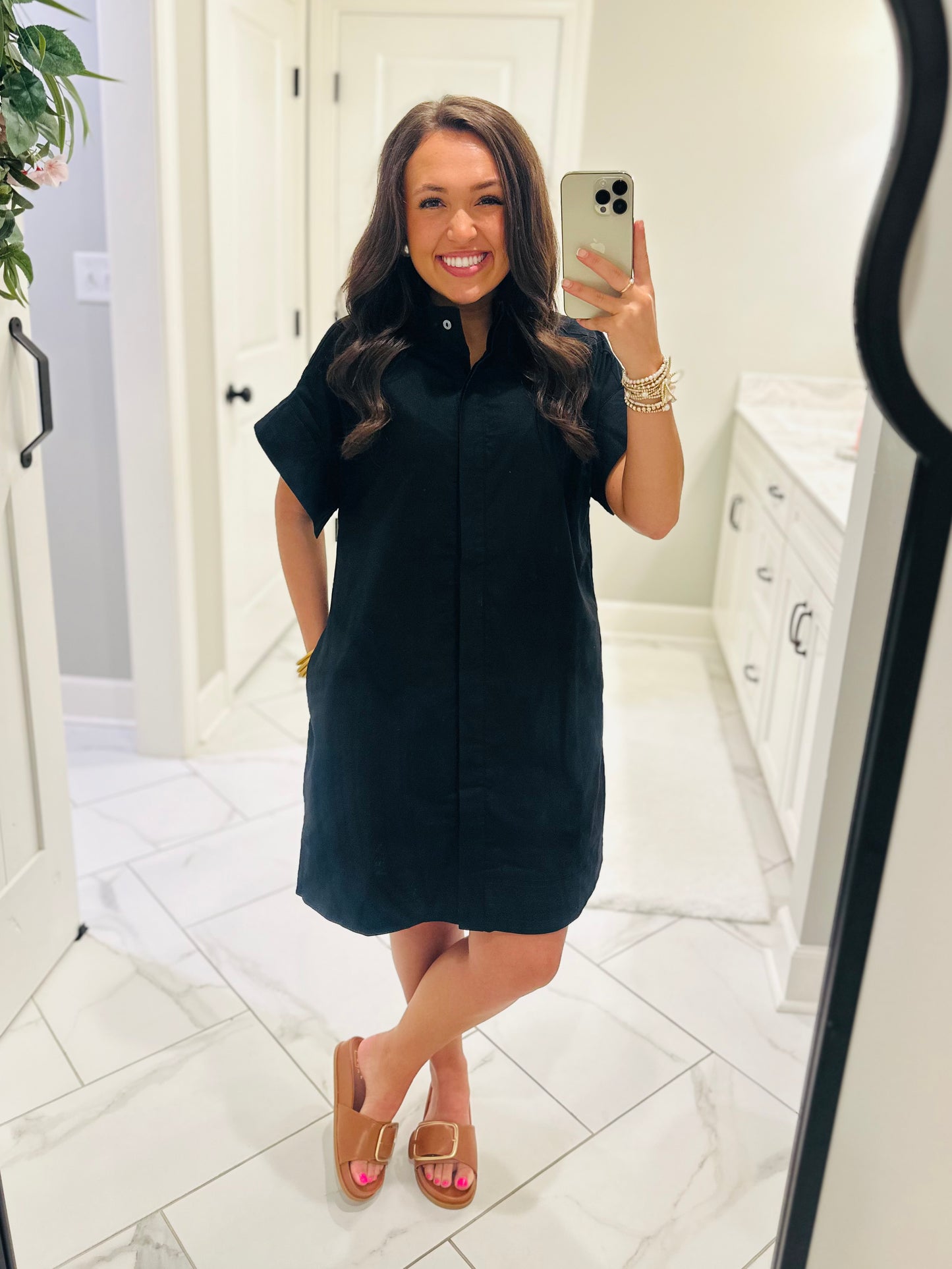 The Rach Black Shirt Dress