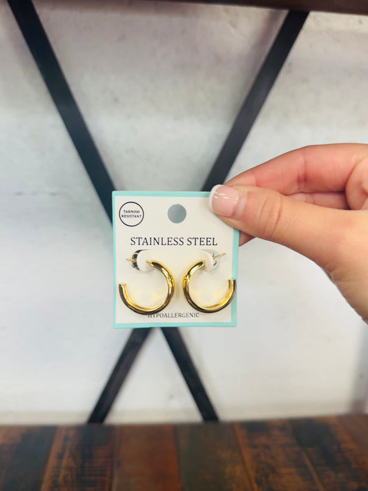 25mm Gold Stainless Steel Hoop