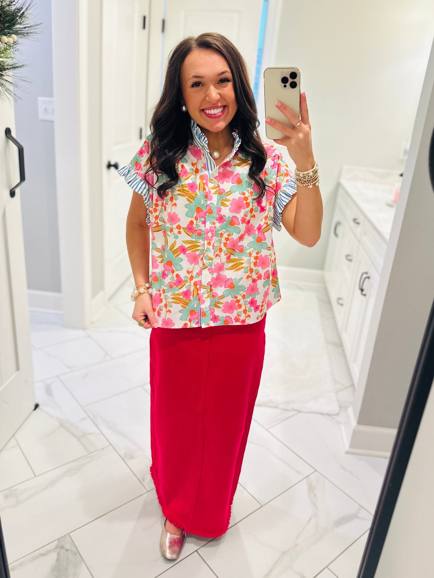The Julie Floral Blossoms Top