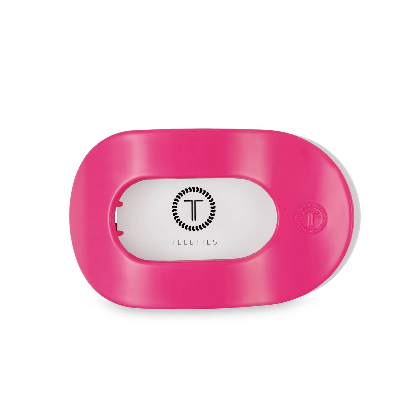 Tropical Punch Hot Pink Round Flat Hair Clip
