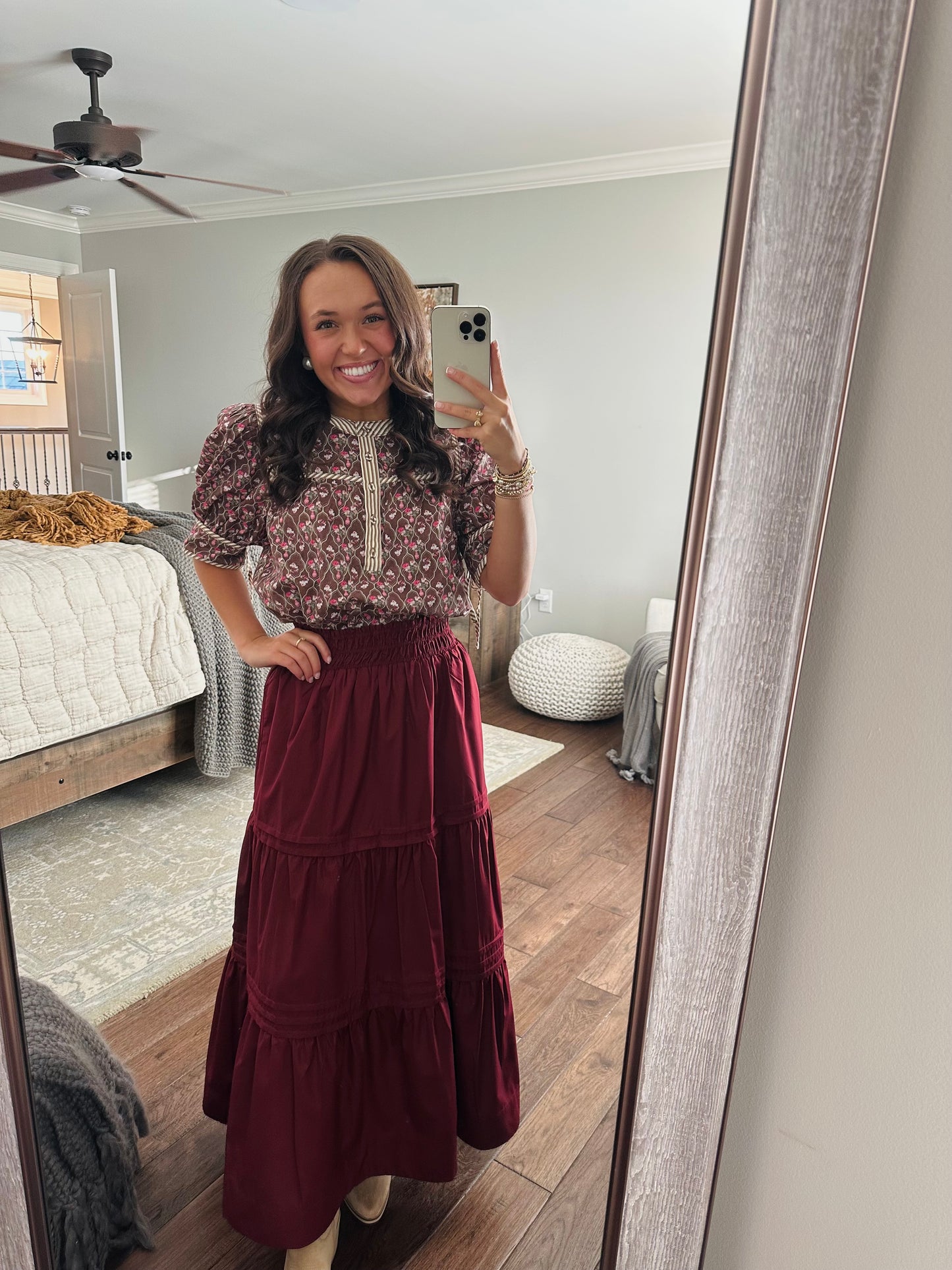The Lottie Brown Floral Top