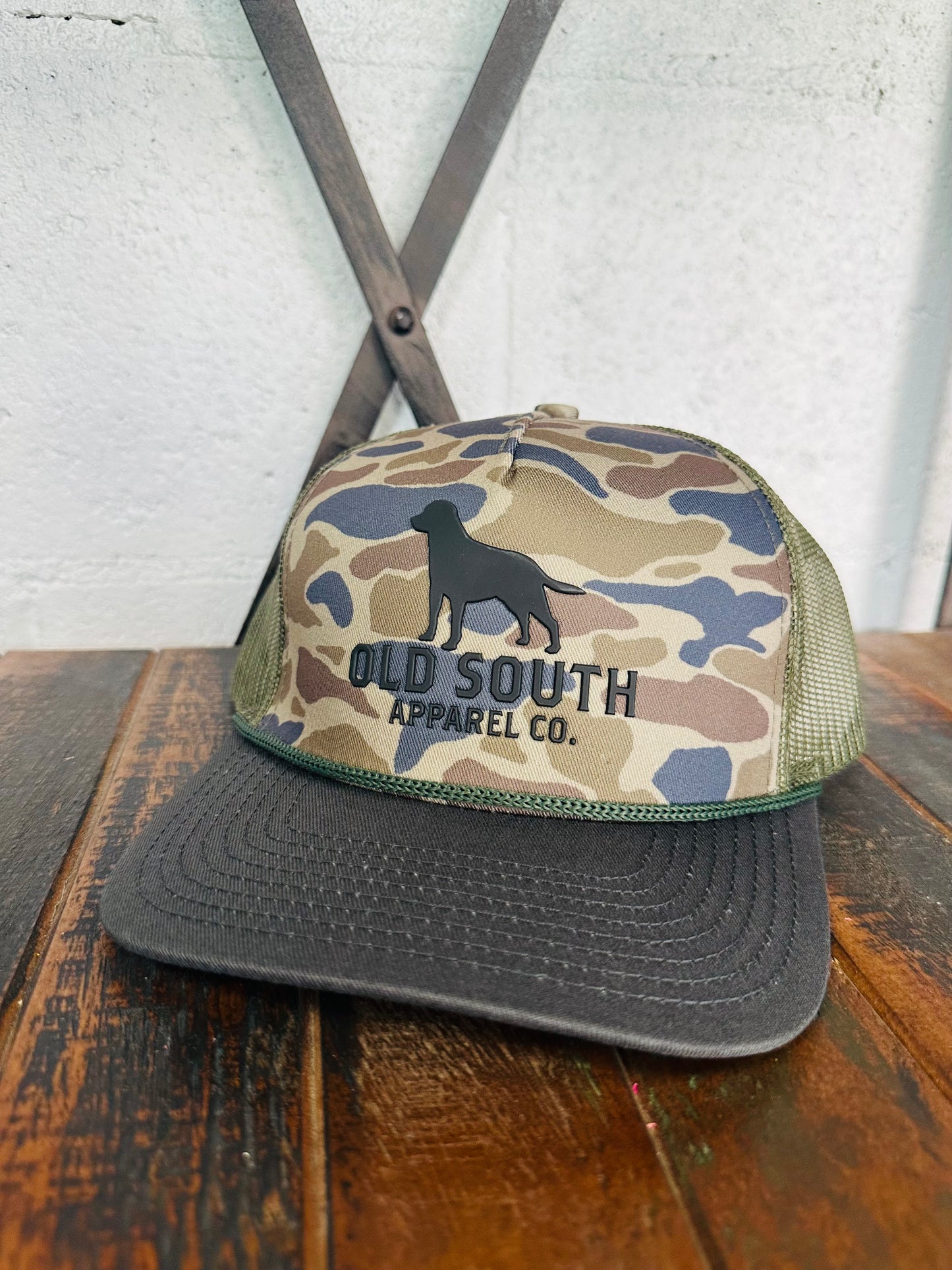 Dog Outline Thicket Camo Trucker Hat