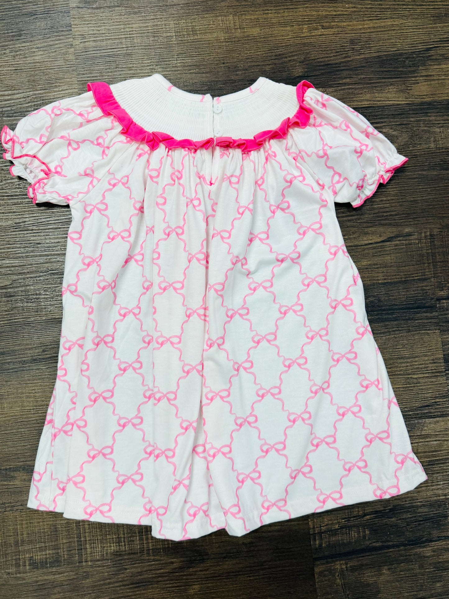 The Pink Bow Embroidered Dress - Toddler