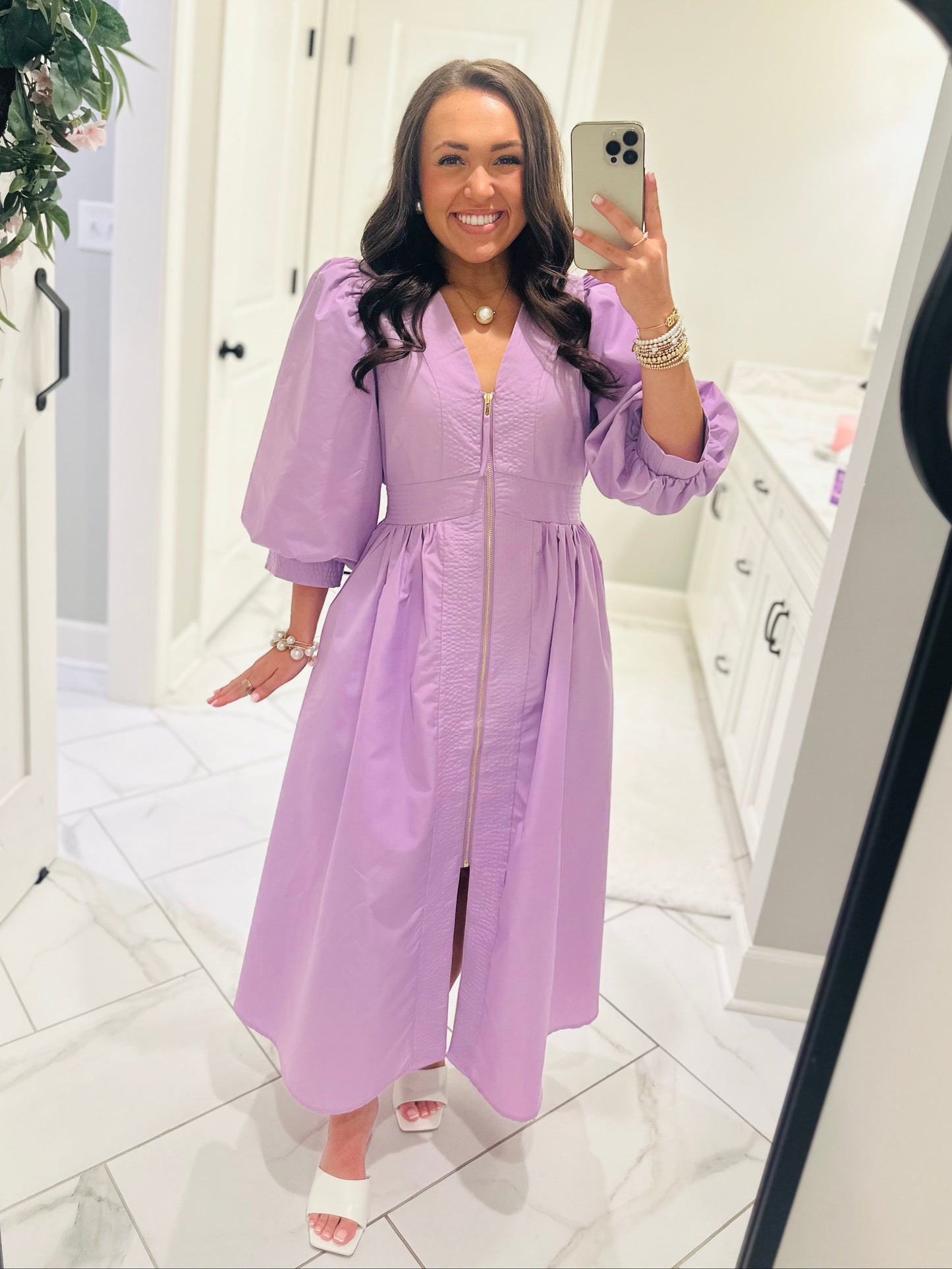 The Libby Lavender Midi Dress