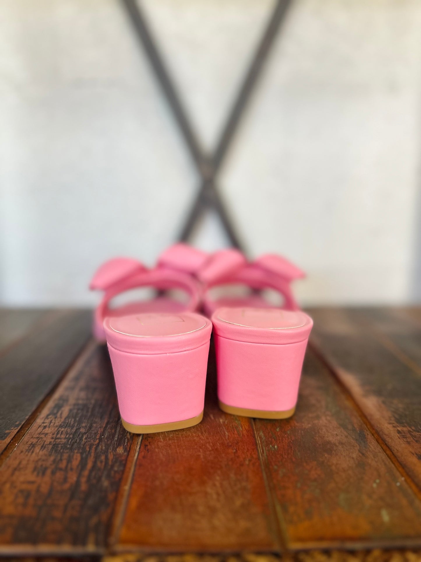 The Flora Pink Bow Heels